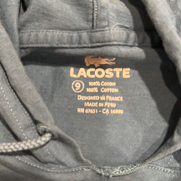 LaCoste Long Sleeved Hoodie Tshirt - Picture 3 of 7